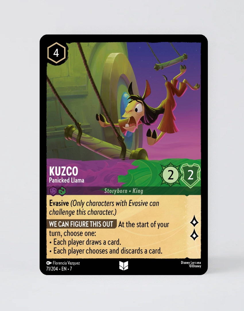 Kuzco - Panicked Llama - FOIL
